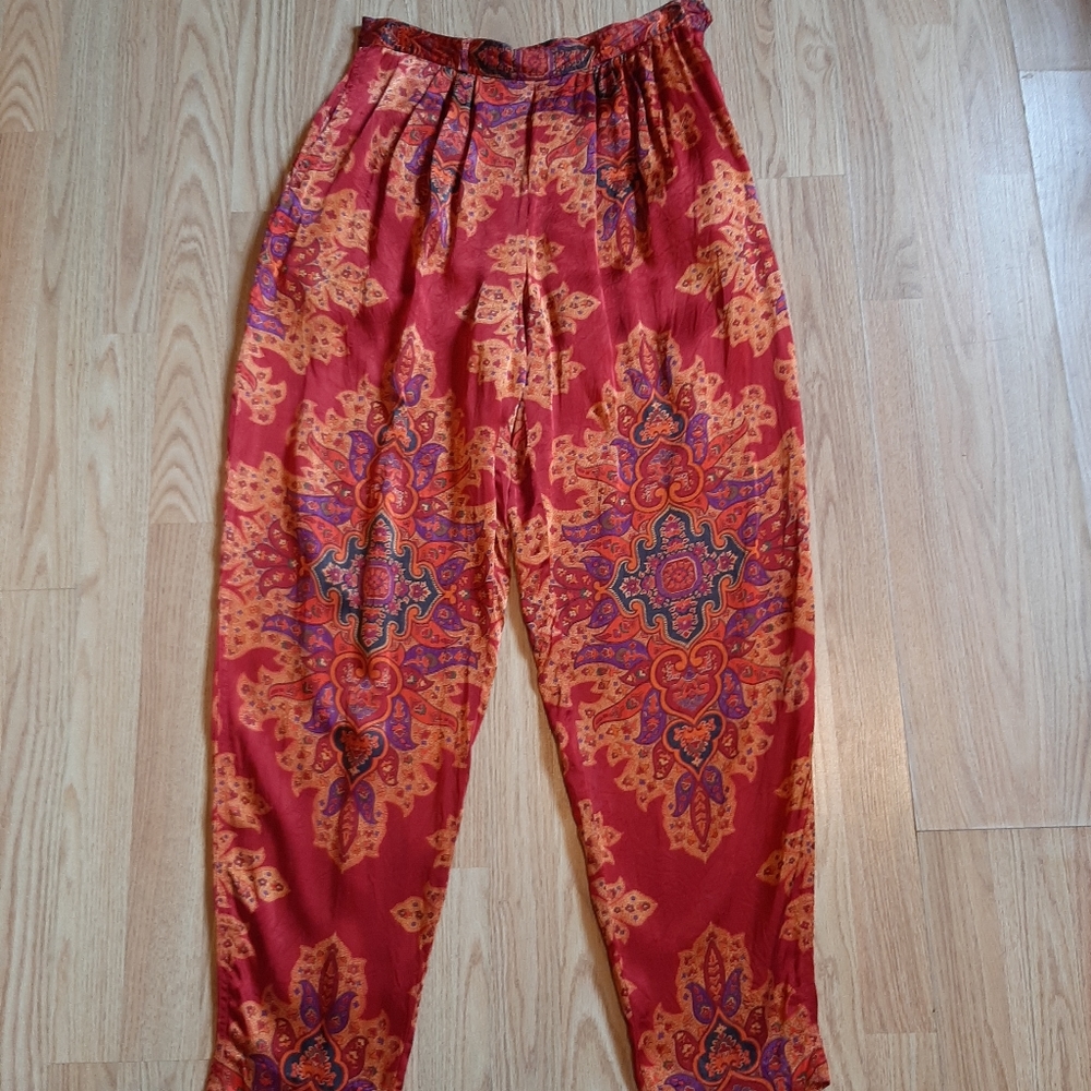 Vintage Liz Claiborne Side Zip Silky High Waist Pants